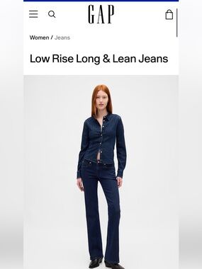 GAP Women's Low-Rise Long & Lean Bootcut Jeans
